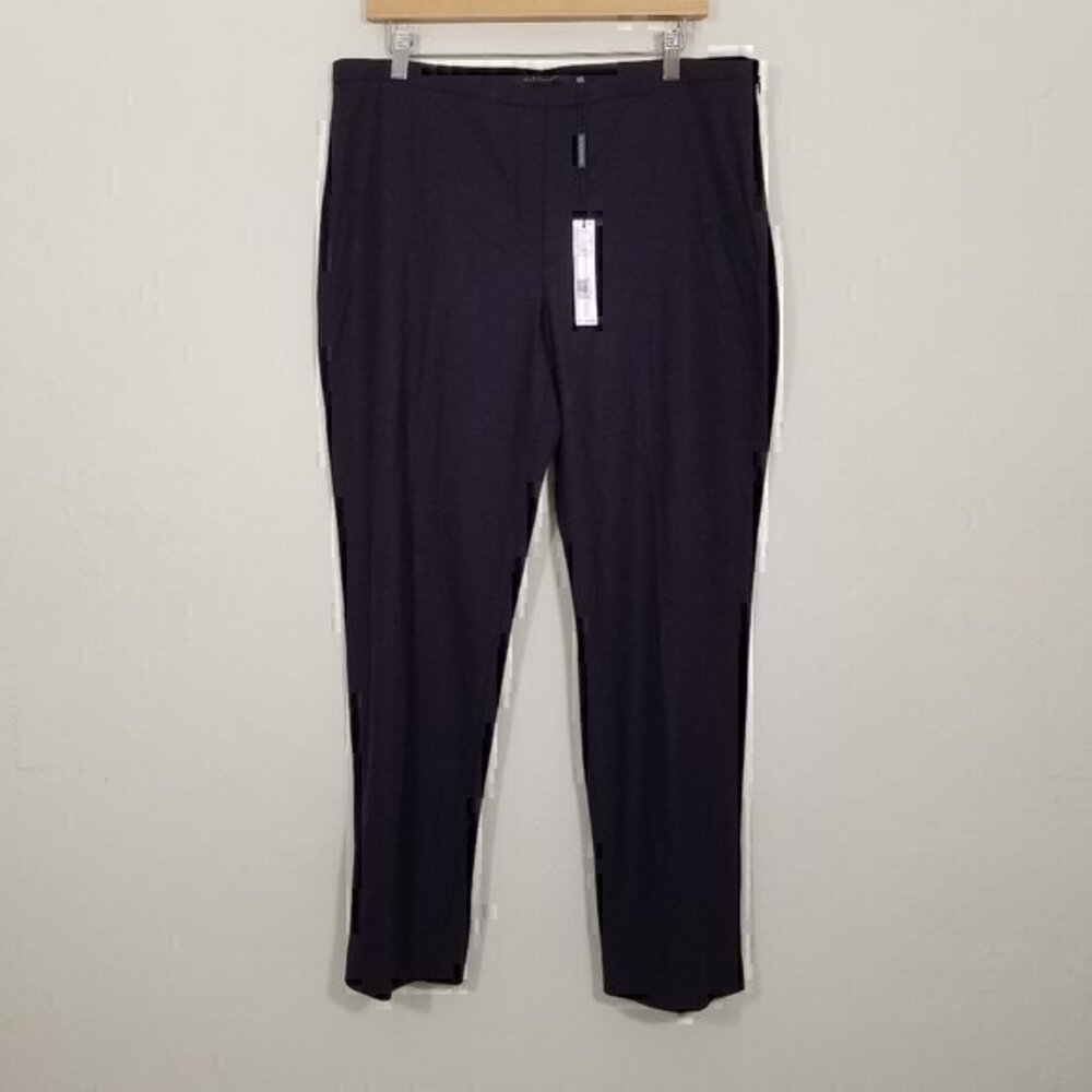 NWT Elie Tahari Wool Purple Marcia Pant Stretch Size 14
